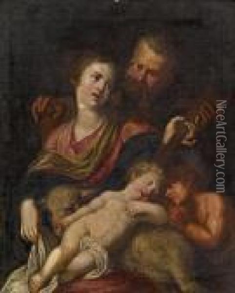 Heilige Familie Mit Johannesknaben Oil Painting - Hans Von Aachen