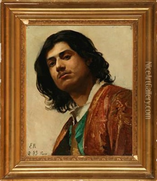 Portrait Of A Frenchman Oil Painting - Emilie (Caroline E.) Mundt