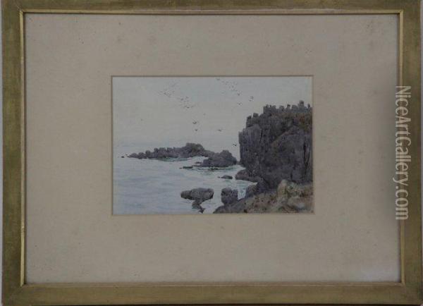 Coastal Landscape With Cliffs Oil Painting - Robert Winter Fraser
