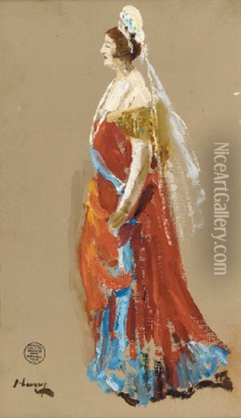 Priscilla Countess Annesley Oil Painting - John Lavery