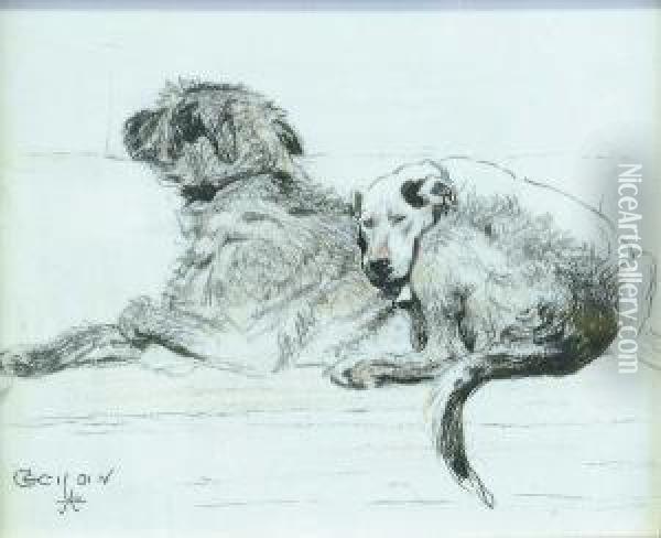 Exhausted Companions Oil Painting - Cecil Charles Aldin