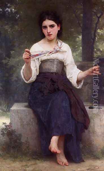 The Dressmaker Oil Painting - William-Adolphe Bouguereau
