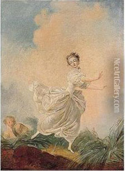 The Fugitive Oil Painting - Jean-Honore Fragonard