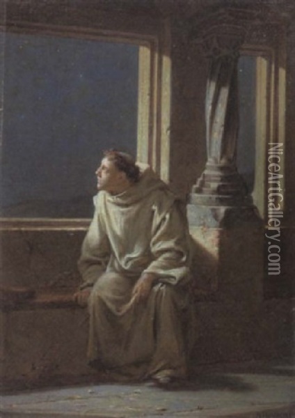 Dominikanermonch Als Sterngucker Oil Painting - Adolf Humborg