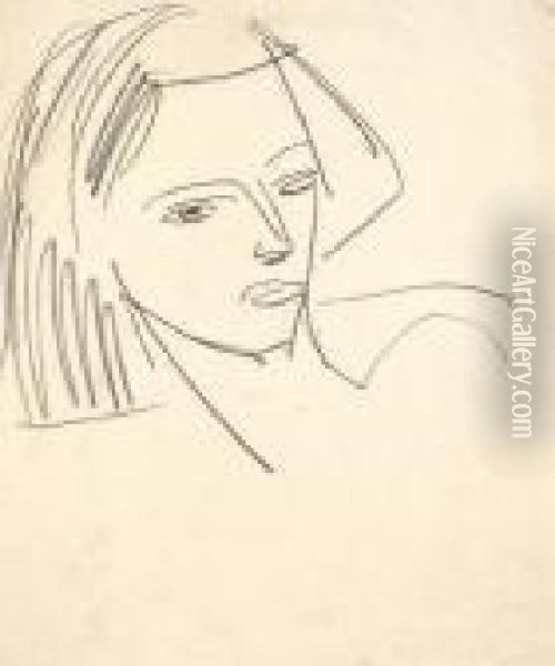 Frauenbildnis Oil Painting - Ernst Ludwig Kirchner