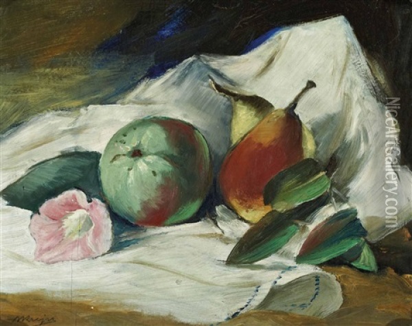 Der Grune Apfel Oil Painting - Josef Krejsa