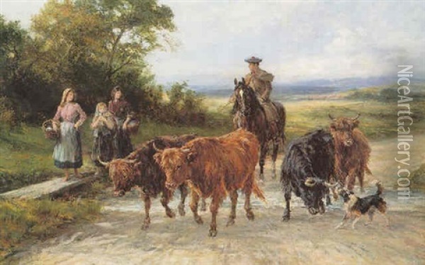 The Handsome Drover Oil Painting - Heywood Hardy