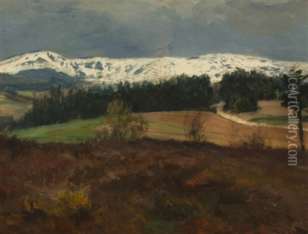 Blick Auf Das Riesengebirge Oil Painting - Frantisek Kavan