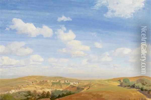Harzlandschaft Am Regenstein Oil Painting - Johann Valentin Ruths