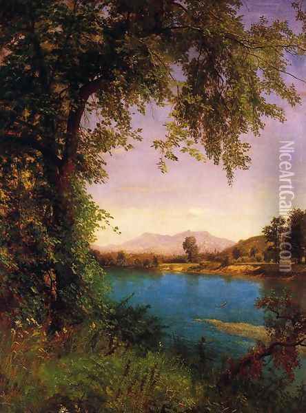 South and North Moat Mountains Oil Painting - Albert Bierstadt