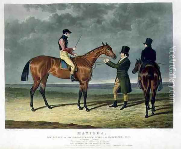 Matilda the Winner of the Great St Leger Stakes at Doncaster Oil Painting - John Frederick Herring Snr