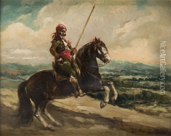 Garrochista, 1866 Oil Painting - Eugenio Lucas Velazquez