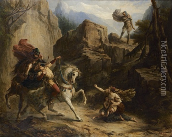 Histoire De Guillaume Tell Oil Painting - Alexandre Marie Colin