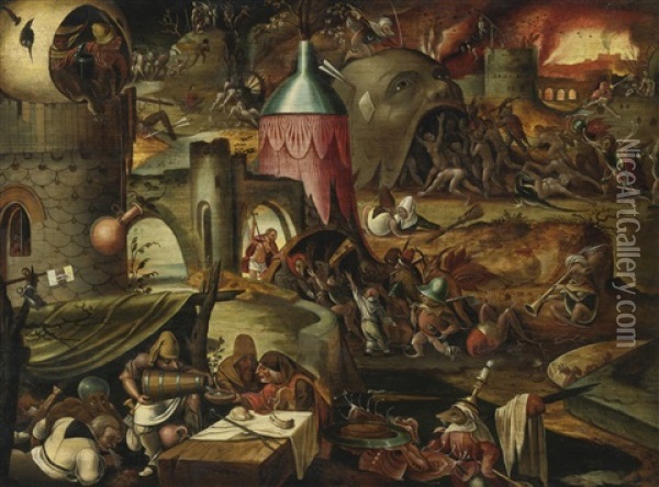 The Harrowing Of Hell Oil Painting - Jan Mandyn