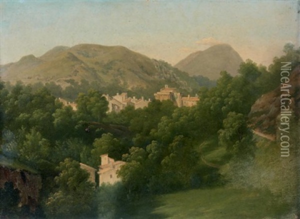 Paysage D'italie Oil Painting - Jean-Auguste-Dominique Ingres