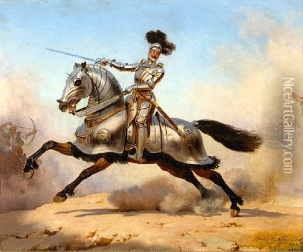The Knight Santiago Matamoros Oil Painting - Charles Christian Nahl