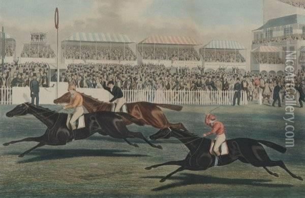 The Derby Oil Painting - Charles Hunt