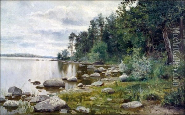 Rantakivikko Oil Painting - Nikolai Alexandrovich Klodt