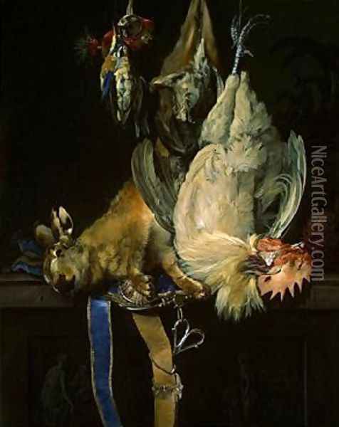 Still Life With Dead Game Oil Painting - Willem Van Aelst