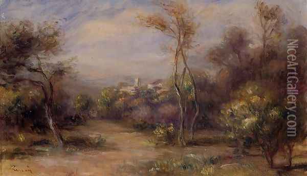 Landscape Near Cagnes Oil Painting - Pierre Auguste Renoir