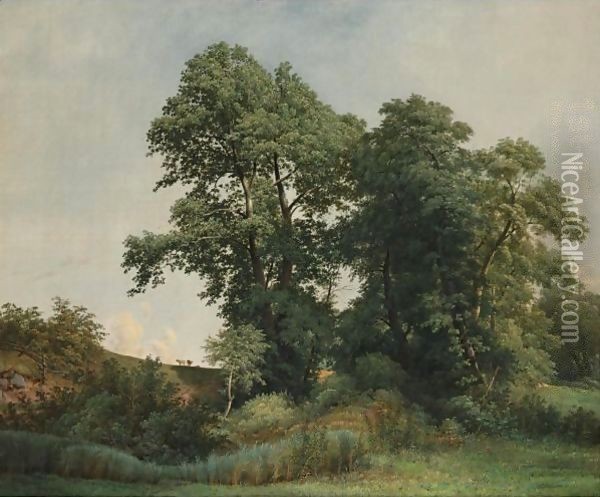 On The Brandywine Oil Painting - William Trost Richards