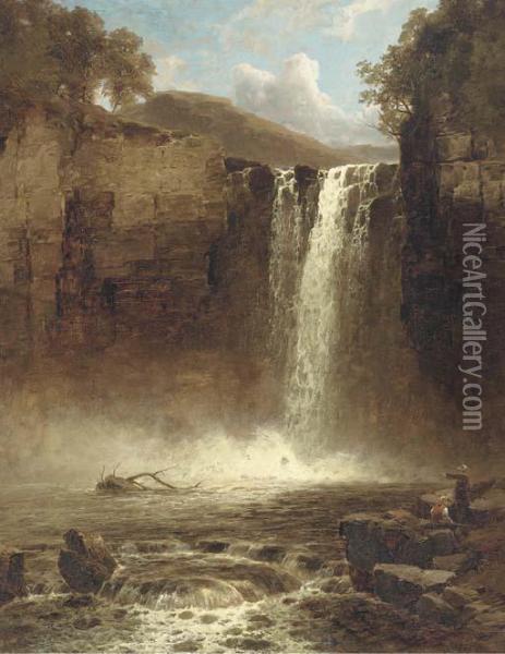 Falls Of Foyen Oil Painting - John Brandon Smith