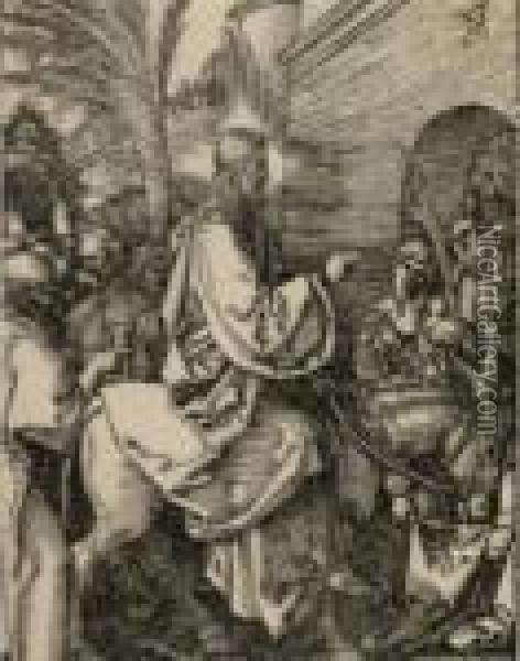 Christ's Entry Into Jerusalem Oil Painting - Albrecht Durer