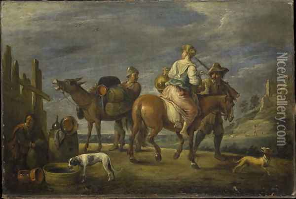 A Pasticcio Oil Painting - David The Younger Teniers