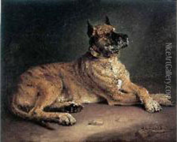 Le Dogue Allemand Oil Painting - Zacharias Noterman