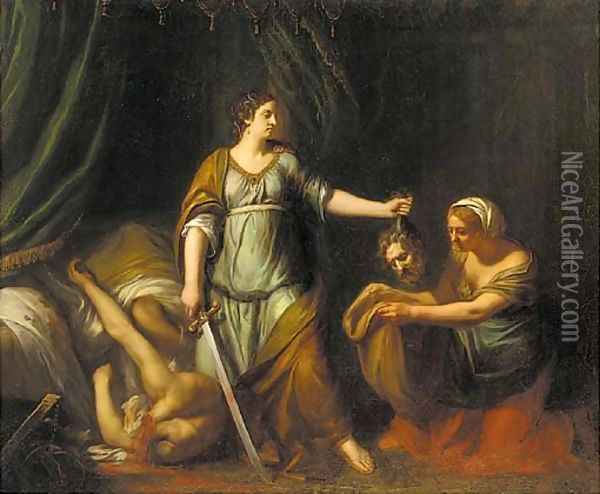 Judith with the head of Holofernes Oil Painting - Jean Joseph Taillasson