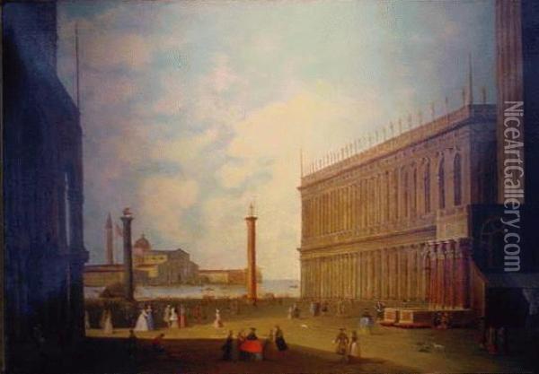 Piazza San Marco Oil Painting - (Giovanni Antonio Canal) Canaletto