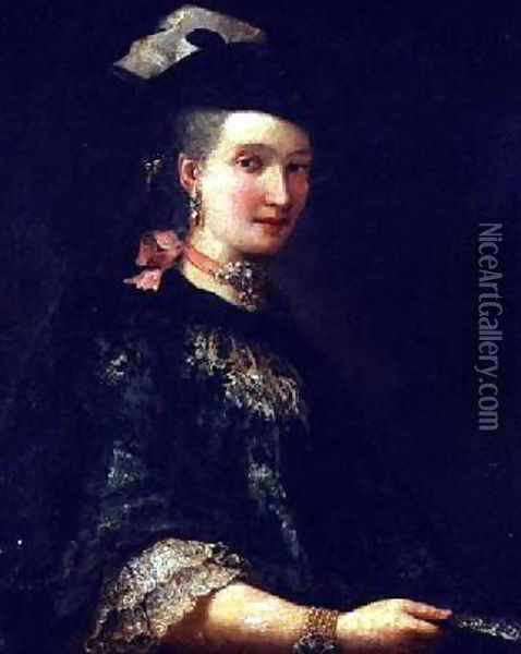 Portrait of a Gentlewoman Oil Painting - Alessandro Longhi