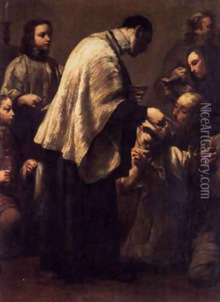 Communion 1712 Oil Painting - Giuseppe Maria Crespi