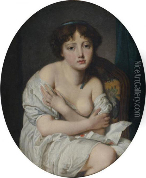 Le Billet Doux Oil Painting - Jean Baptiste Greuze