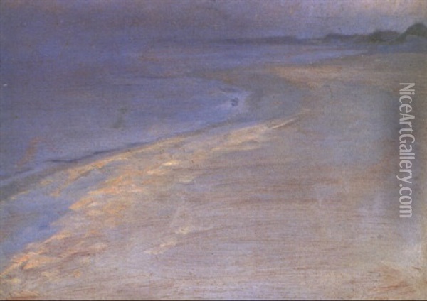 Skagen Strand, Sommeraften Oil Painting - Peder Severin Kroyer