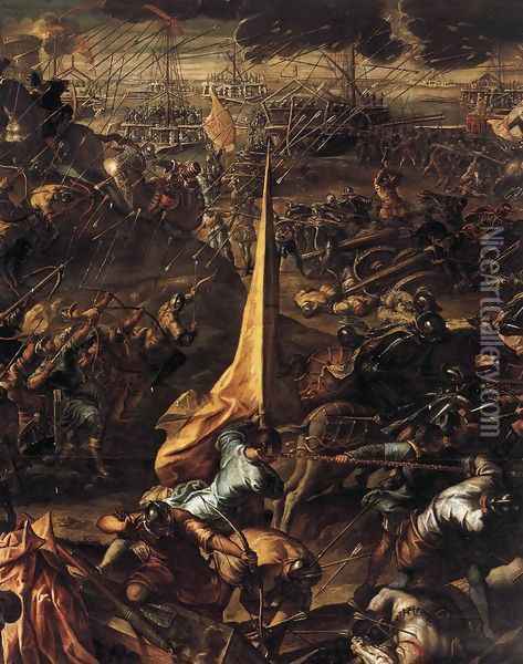 Conquest of Zara Oil Painting - Jacopo Tintoretto (Robusti)