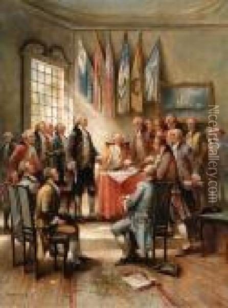 Signing The Constitution Oil Painting - Edward Percy Moran