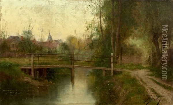 Village Dans La Creuse Oil Painting - Pierre-Ernest Ballue