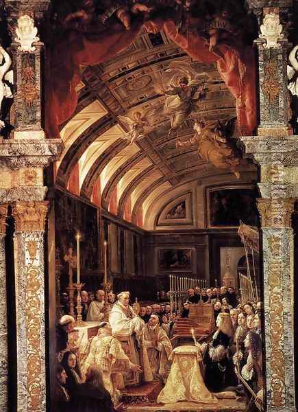 La Sagrada Forma 1685-90 Oil Painting - Claudio Coello