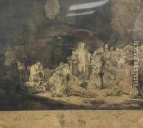 Hundred Gilder Print Oil Painting - Rembrandt Van Rijn