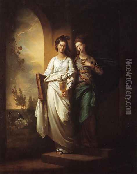 Fidelia and Speranza Oil Painting - Benjamin West