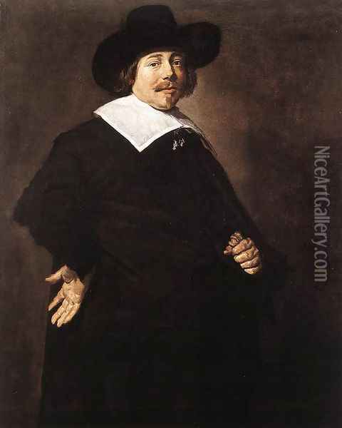 Portrait of a Man c. 1640 Oil Painting - Frans Hals