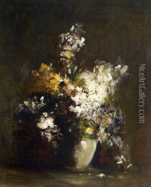Bouquet De Fleurs Oil Painting - Victor Vincelet