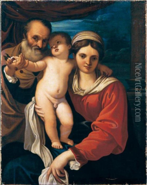 Sacra Famiglia (madonna Delle Ciliege) Oil Painting - Annibale Carracci