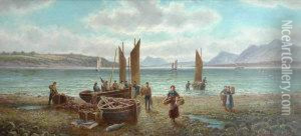 Ettrick Bay Oil Painting - Albert Dunnington