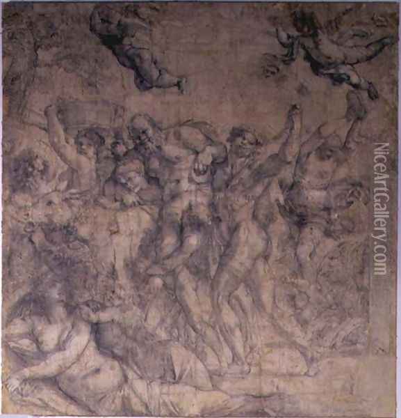 Triumph of Bacchus Oil Painting - Annibale Carracci