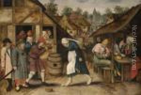 The Egg Dance Oil Painting - Pieter The Younger Brueghel