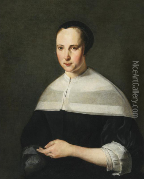 Portrait Of A Lady Oil Painting - Godaert Kamper