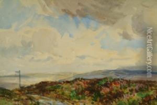 'the Finger - Post On The Moor Oil Painting - John Atkinson