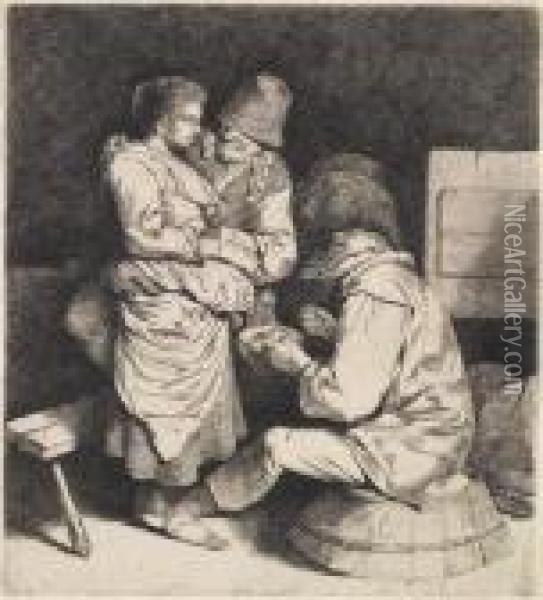 Die Kneipe Oil Painting - Cornelis (Pietersz.) Bega
